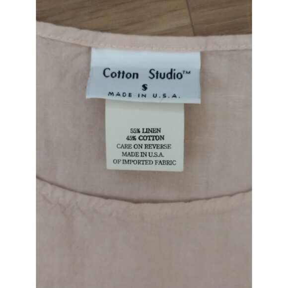 Vintage 90s Cotton Studio Pink Maxi Dress Small Cottagecore Boho - Picture 4 of 9